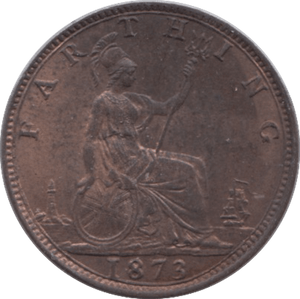 1873 FARTHING ( UNC ) 10 - Farthing - Cambridgeshire Coins