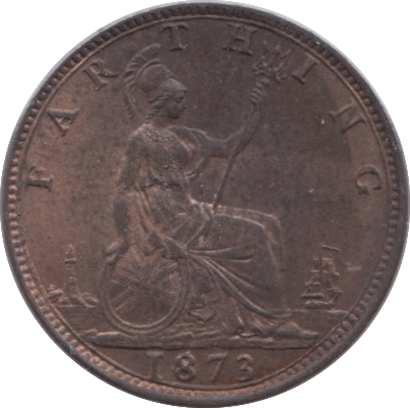 1873 FARTHING ( UNC ) 10 - Farthing - Cambridgeshire Coins