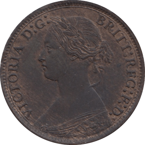 1873 FARTHING ( UNC ) 1 - Farthing - Cambridgeshire Coins
