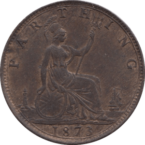 1873 FARTHING ( UNC ) 1 - Farthing - Cambridgeshire Coins