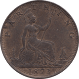1873 FARTHING ( UNC ) 1 - Farthing - Cambridgeshire Coins