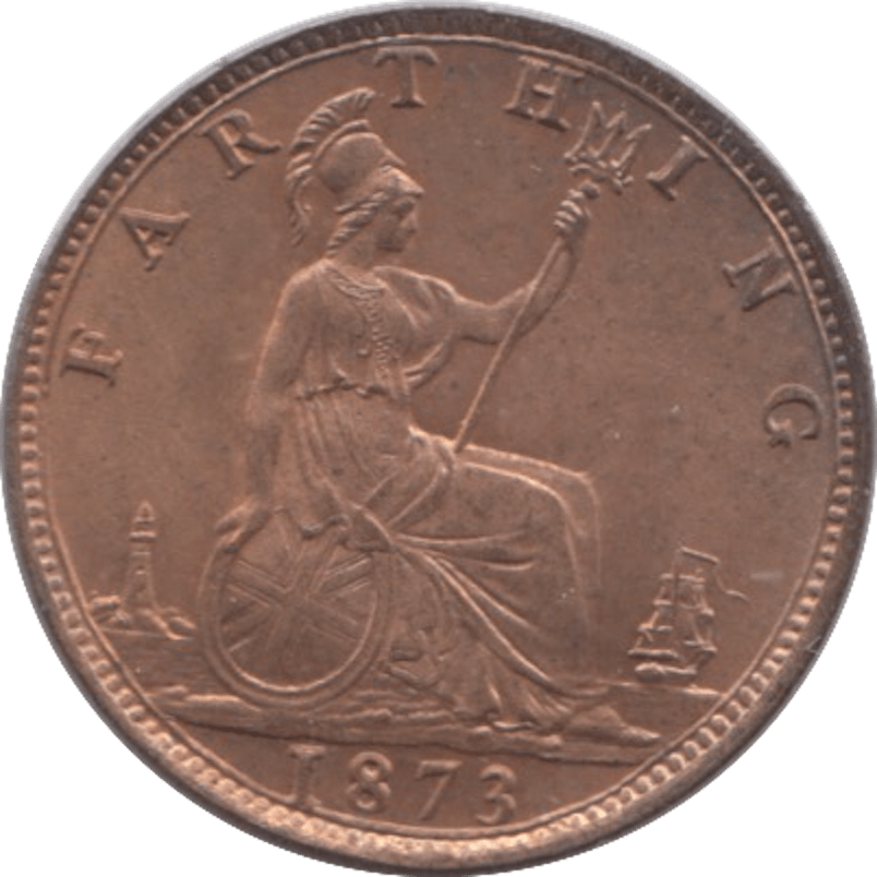 1873 FARTHING ( UNC ) 1 - Farthing - Cambridgeshire Coins