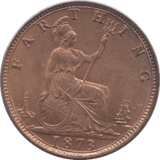 1873 FARTHING ( UNC ) 1 - Farthing - Cambridgeshire Coins