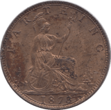 1873 FARTHING ( UNC ) 2 - Farthing - Cambridgeshire Coins