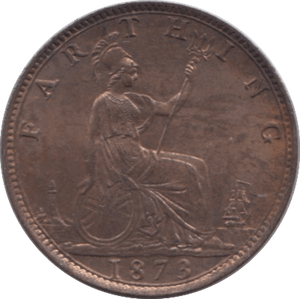 1873 FARTHING ( UNC ) 4 - Farthing - Cambridgeshire Coins