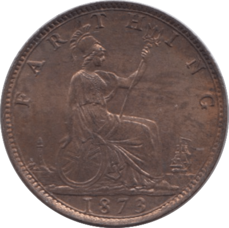 1873 FARTHING ( UNC ) 4 - Farthing - Cambridgeshire Coins