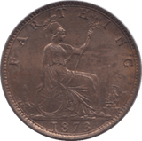 1873 FARTHING ( UNC ) 4 - Farthing - Cambridgeshire Coins