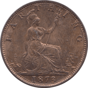 1873 FARTHING ( UNC ) 6 - Farthing - Cambridgeshire Coins