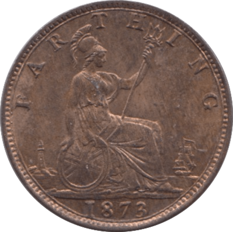 1873 FARTHING ( UNC ) 6 - Farthing - Cambridgeshire Coins
