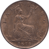 1873 FARTHING ( UNC ) 6 - Farthing - Cambridgeshire Coins