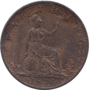 1873 FARTHING ( UNC ) 7 - Farthing - Cambridgeshire Coins