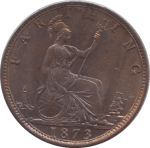 1873 FARTHING ( UNC ) 8 - Farthing - Cambridgeshire Coins