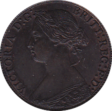 1873 FARTHING ( UNC ) - Farthing - Cambridgeshire Coins