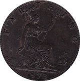 1873 FARTHING ( UNC ) - Farthing - Cambridgeshire Coins