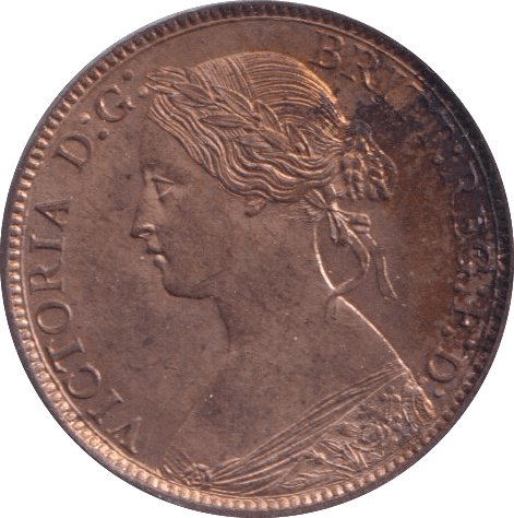 1873 FARTHING ( UNC ) - Farthing - Cambridgeshire Coins