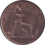 1873 FARTHING ( UNC ) - Farthing - Cambridgeshire Coins
