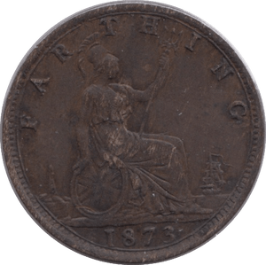 1873 FARTHING ( VF ) - Farthing - Cambridgeshire Coins