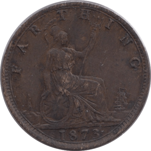 1873 FARTHING ( VF ) - Farthing - Cambridgeshire Coins