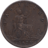 1873 FARTHING ( VF ) - Farthing - Cambridgeshire Coins
