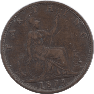 1873 FARTHING ( VF ) - Farthing - Cambridgeshire Coins