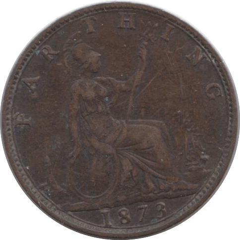 1873 FARTHING ( VF ) - Farthing - Cambridgeshire Coins