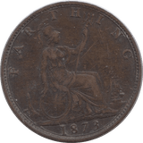 1873 FARTHING ( VF ) - Farthing - Cambridgeshire Coins