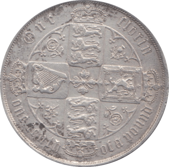 1873 FLORIN ( EF ) DIE 166 - Florin - Cambridgeshire Coins