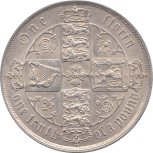 1873 FLORIN ( EF ) DIE 63 - Florin - Cambridgeshire Coins