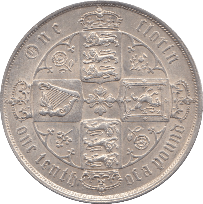 1873 FLORIN ( EF ) DIE 63 - Florin - Cambridgeshire Coins