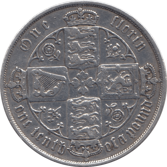 1873 FLORIN ( GVF ) - Florin - Cambridgeshire Coins