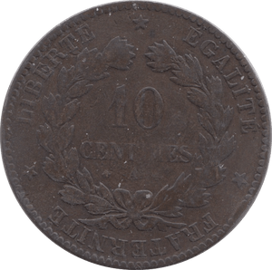1873 FRANCE 10 CENTIMES - WORLD COINS - Cambridgeshire Coins