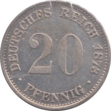 1873 GERMANY SILVER 20 PFENNIG - SILVER WORLD COINS - Cambridgeshire Coins