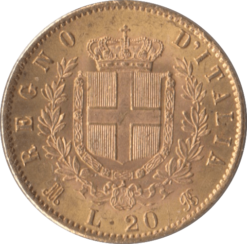 1873 GOLD 20 LIRA ITALY - Gold World Coins - Cambridgeshire Coins