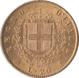 1873 GOLD 20 LIRA ITALY - Gold World Coins - Cambridgeshire Coins