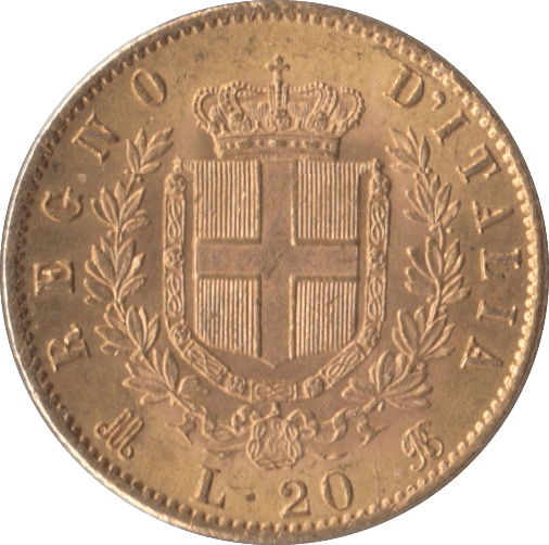 1873 GOLD 20 LIRA ITALY - Gold World Coins - Cambridgeshire Coins