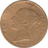 1873 GOLD HALF SOVEREIGN ( F ) - Half Sovereign - Cambridgeshire Coins