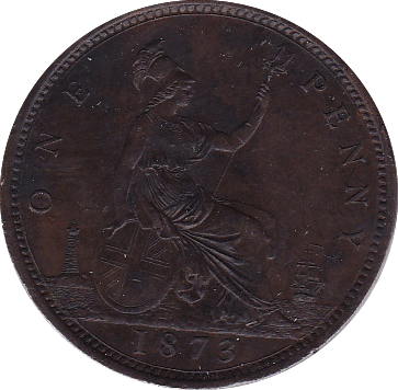 1873 HALFPENNY ( AUNC ) - Halfpenny - Cambridgeshire Coins