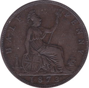 1873 HALFPENNY ( EF ) - Halfpenny - Cambridgeshire Coins