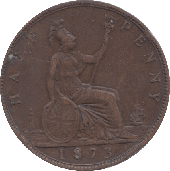 1873 HALFPENNY ( VF ) 5 - Halfpenny - Cambridgeshire Coins
