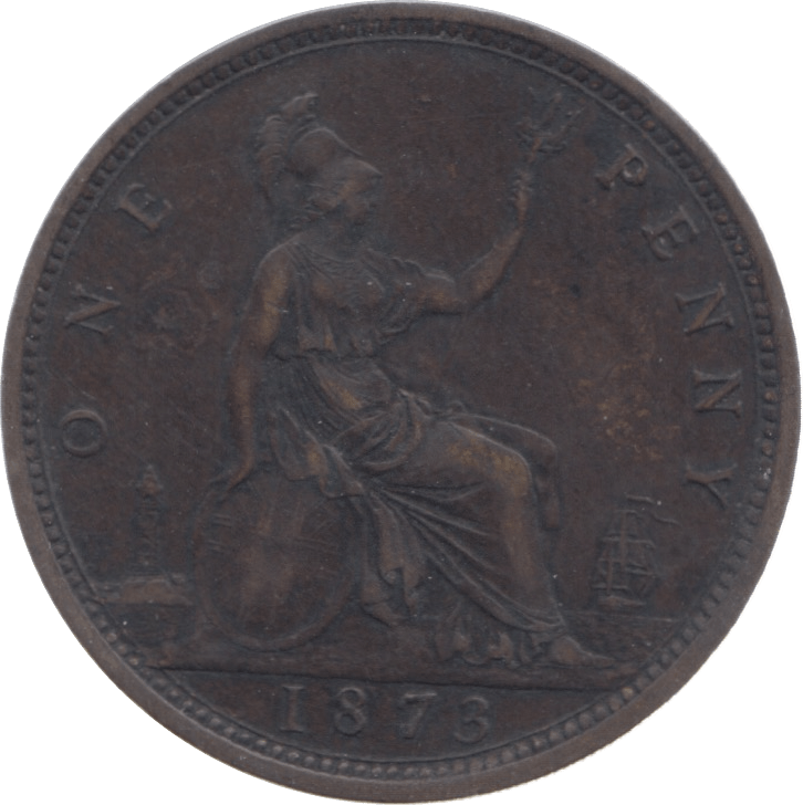 1873 PENNY ( VF ) 4 - Penny - Cambridgeshire Coins