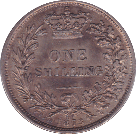1873 SHILLING ( AUNC ) DIE 102 - Shilling - Cambridgeshire Coins