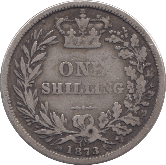1873 SHILLING ( FINE ) DIE 132 - SHILLING - Cambridgeshire Coins