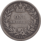 1873 SHILLING ( FINE ) DIE 132 - SHILLING - Cambridgeshire Coins