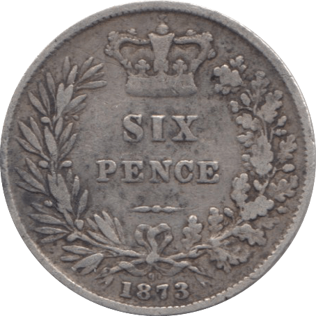 1873 SIXPENCE ( F) 7 - Sixpence - Cambridgeshire Coins