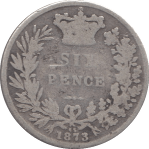 1873 SIXPENCE ( FAIR ) - Sixpence - Cambridgeshire Coins