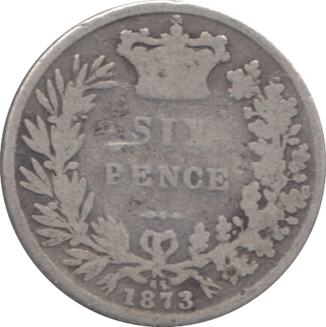 1873 SIXPENCE ( FAIR ) - Sixpence - Cambridgeshire Coins