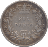 1873 SIXPENCE ( FINE ) DIE 19 - Sixpence - Cambridgeshire Coins