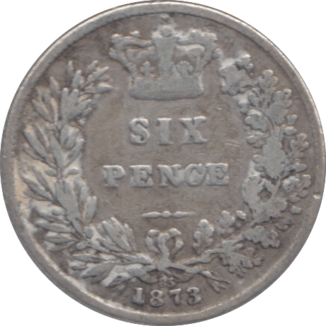 1873 SIXPENCE ( FINE ) DIE 85 - Sixpence - Cambridgeshire Coins