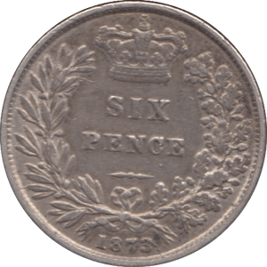 1873 SIXPENCE ( GVF ) DIE 6 - Sixpence - Cambridgeshire Coins