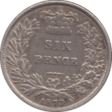 1873 SIXPENCE ( GVF ) DIE 6 - Sixpence - Cambridgeshire Coins